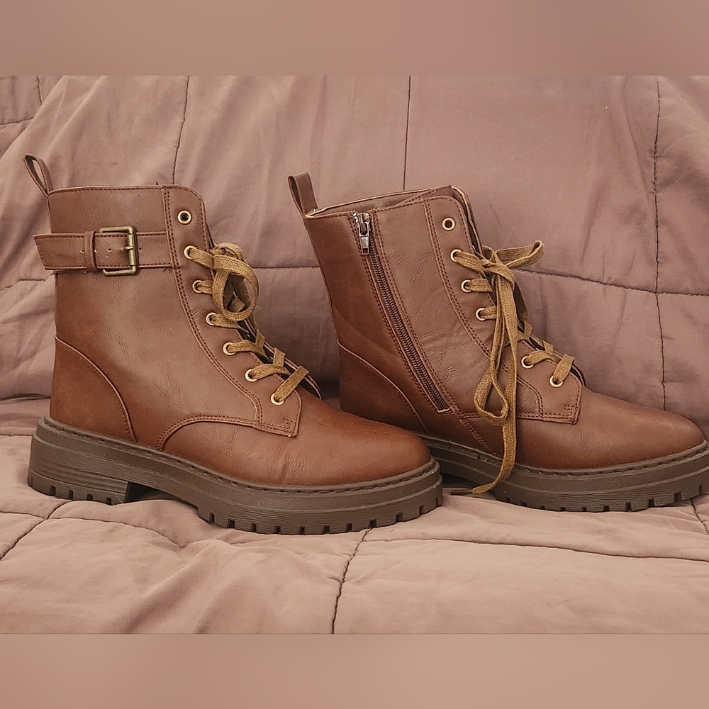 Rock & Candy Brown Combat Boots